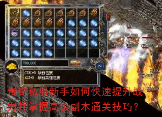 传奇私服新手如何快速提升战力并掌握高级副本通关技巧? 传奇私服新手如何快速提升战力并掌握高级副本通关技巧?