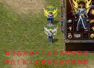 有没有完全不用充值的传奇私服存在?新人必看零氪金攻略解析 有没有完全不用充值的传奇私服存在?新人必看零氪金攻略解析