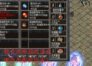 轻变传奇游戏适合哪些类型的玩家? 轻变传奇游戏适合哪些类型的玩家?