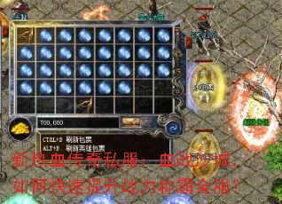 新热血传奇私服:血战沙城,如何快速提升战力称霸全服? 新热血传奇私服:血战沙城,如何快速提升战力称霸全服?