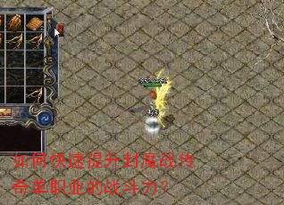 如何快速提升封魔战传奇单职业的战斗力? 如何快速提升封魔战传奇单职业的战斗力?
