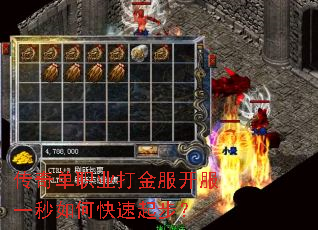 传奇单职业打金服开服一秒如何快速起步? 传奇单职业打金服开服一秒如何快速起步?