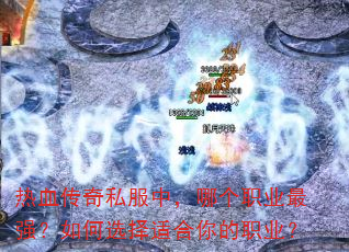 ��Ѫ����˽���У��ĸ�ְҵ��ǿ�����ѡ���ʺ����ְҵ��