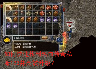 如何快速找到热血传奇私服123并高效升级? 如何快速找到热血传奇私服123并高效升级?