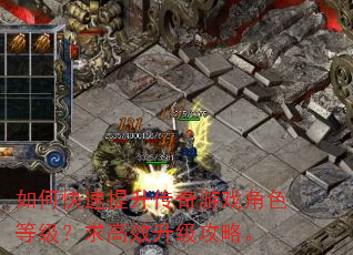 如何快速提升传奇游戏角色等级?求高效升级攻略。 如何快速提升传奇游戏角色等级?求高效升级攻略。